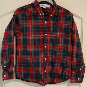 Boys Christmas Button Down Old Navy Worn 2x